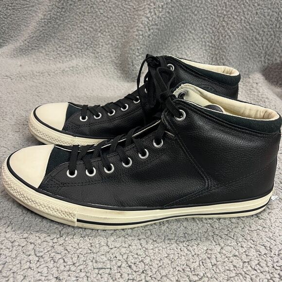 CONVERSE Chuck Taylor Leather Sneakers US M 11 / W 13 All Star High Top Trainers - Picture 2 of 14
